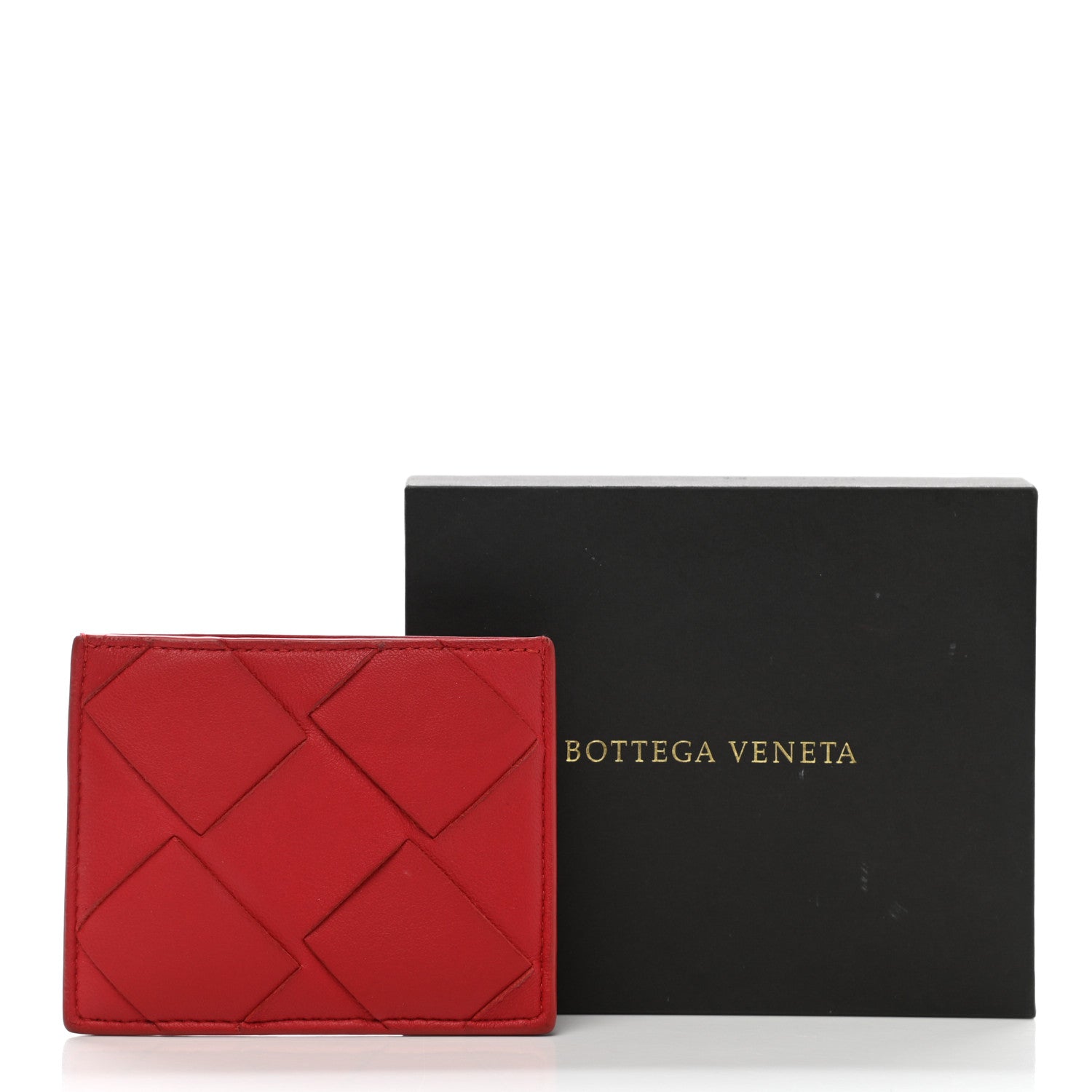 Bottega Veneta Nappa Maxi Intrecciato Card Holder Red 11 of 11