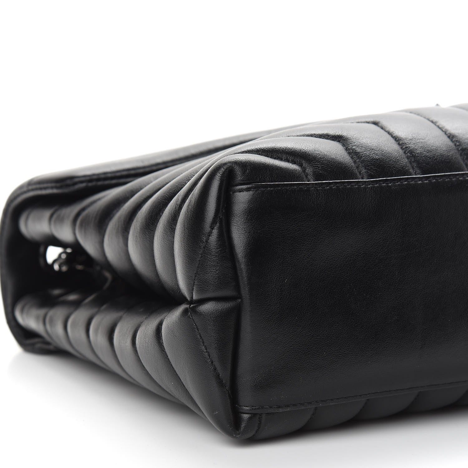 Saint Laurent Calfskin Y Quilted Monogram Medium Loulou Chain Satchel Black 8 of 9