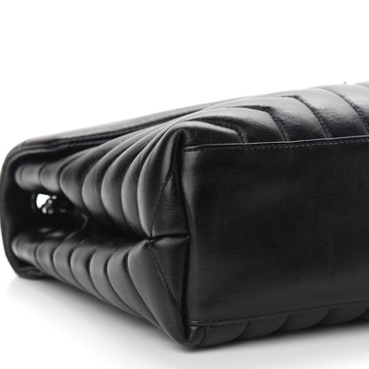 Saint Laurent Calfskin Y Quilted Monogram Medium Loulou Chain Satchel Black 8 of 9