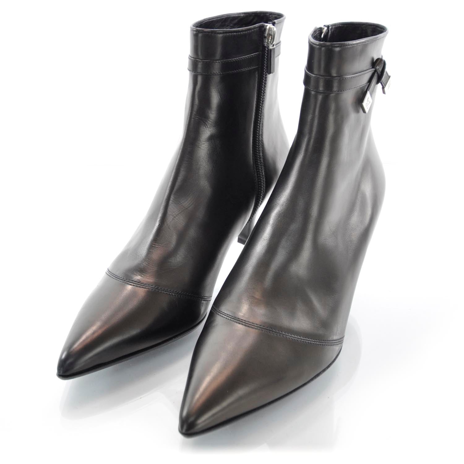 Louis Vuitton Leather Ankle Boots Black 38.5 4 of 8