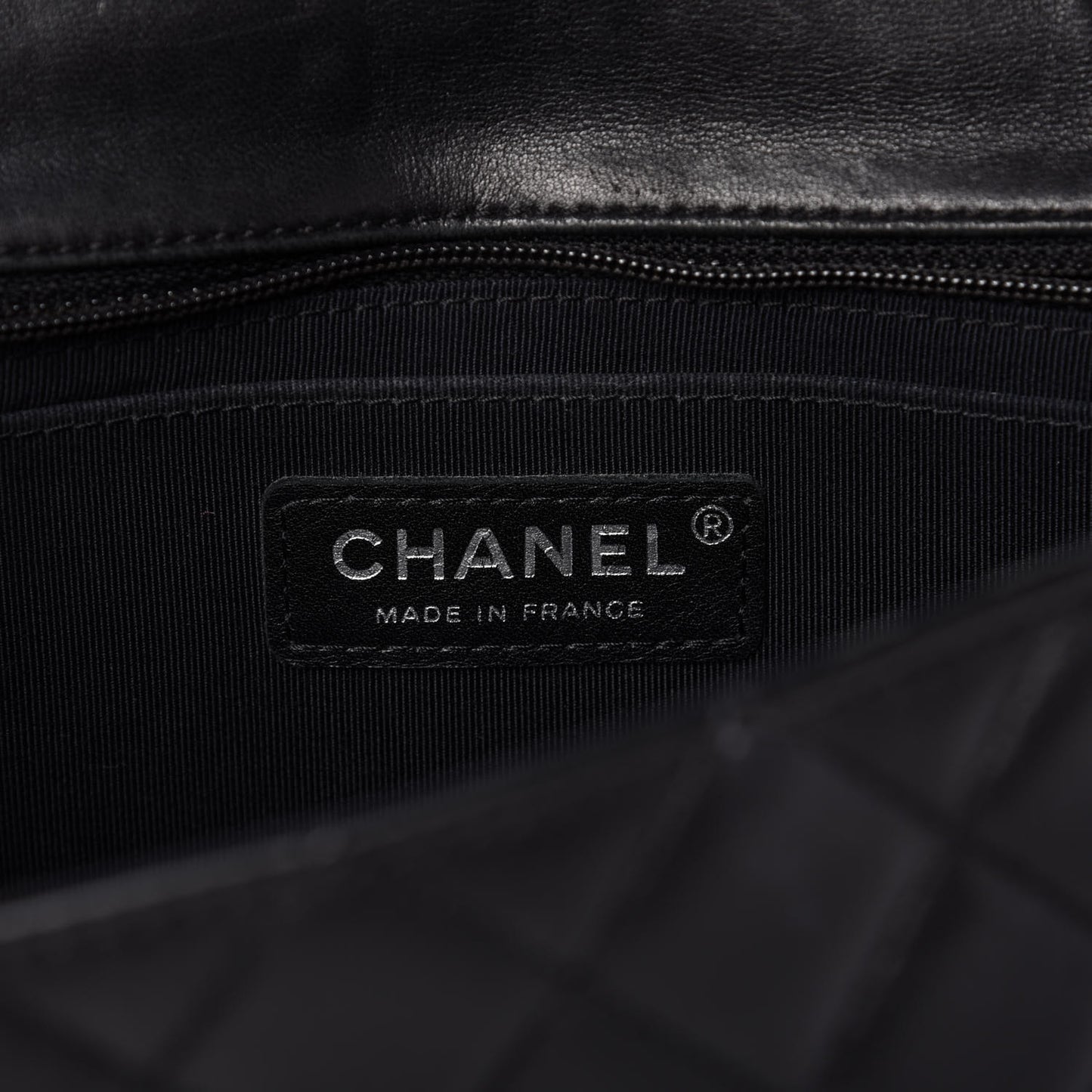 Lambskin Quilted Medium Ladybug Flap Black
