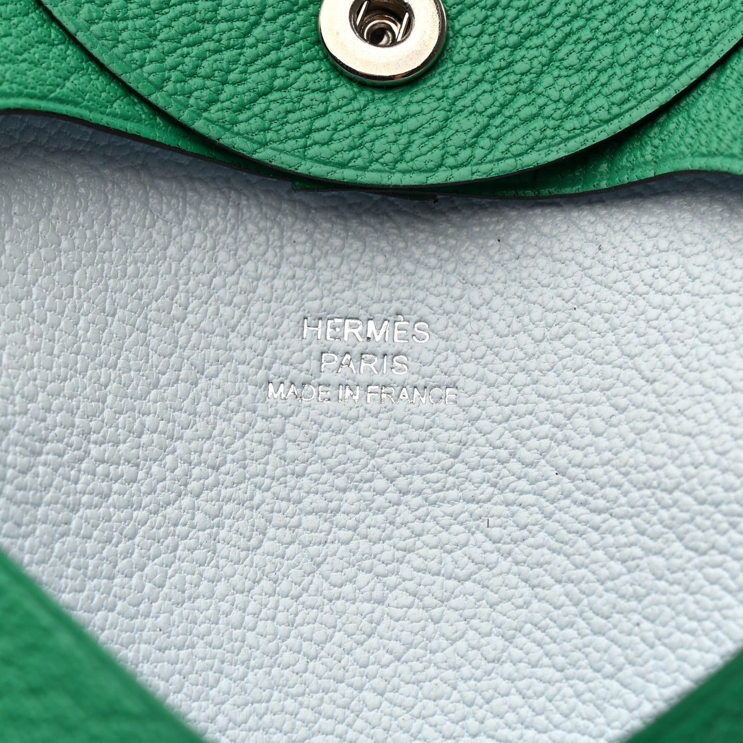 Chevre Mysore Bastia Verso Coin Purse Menthe Bleu Brume