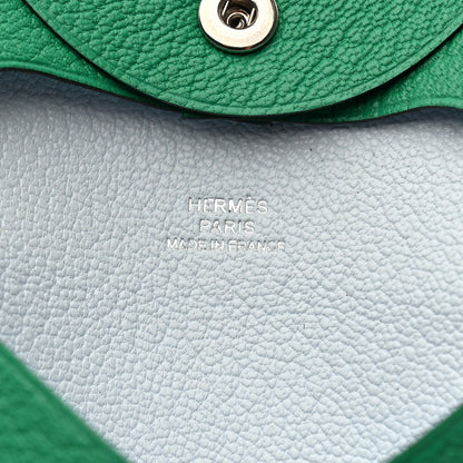 Hermes Chevre Mysore Bastia Verso Coin Purse Menthe Bleu Brume 6 of 8