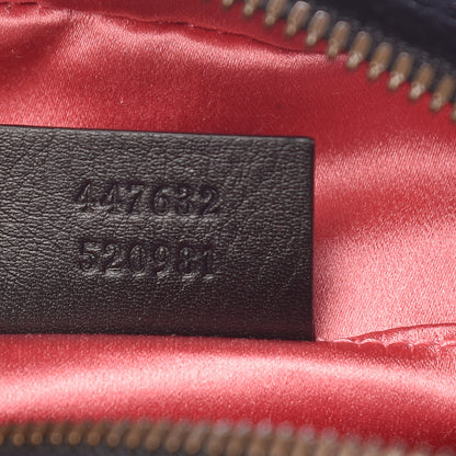 Gucci Velvet Matelasse Small GG Marmont Chain Shoulder Bag Black 7 of 13