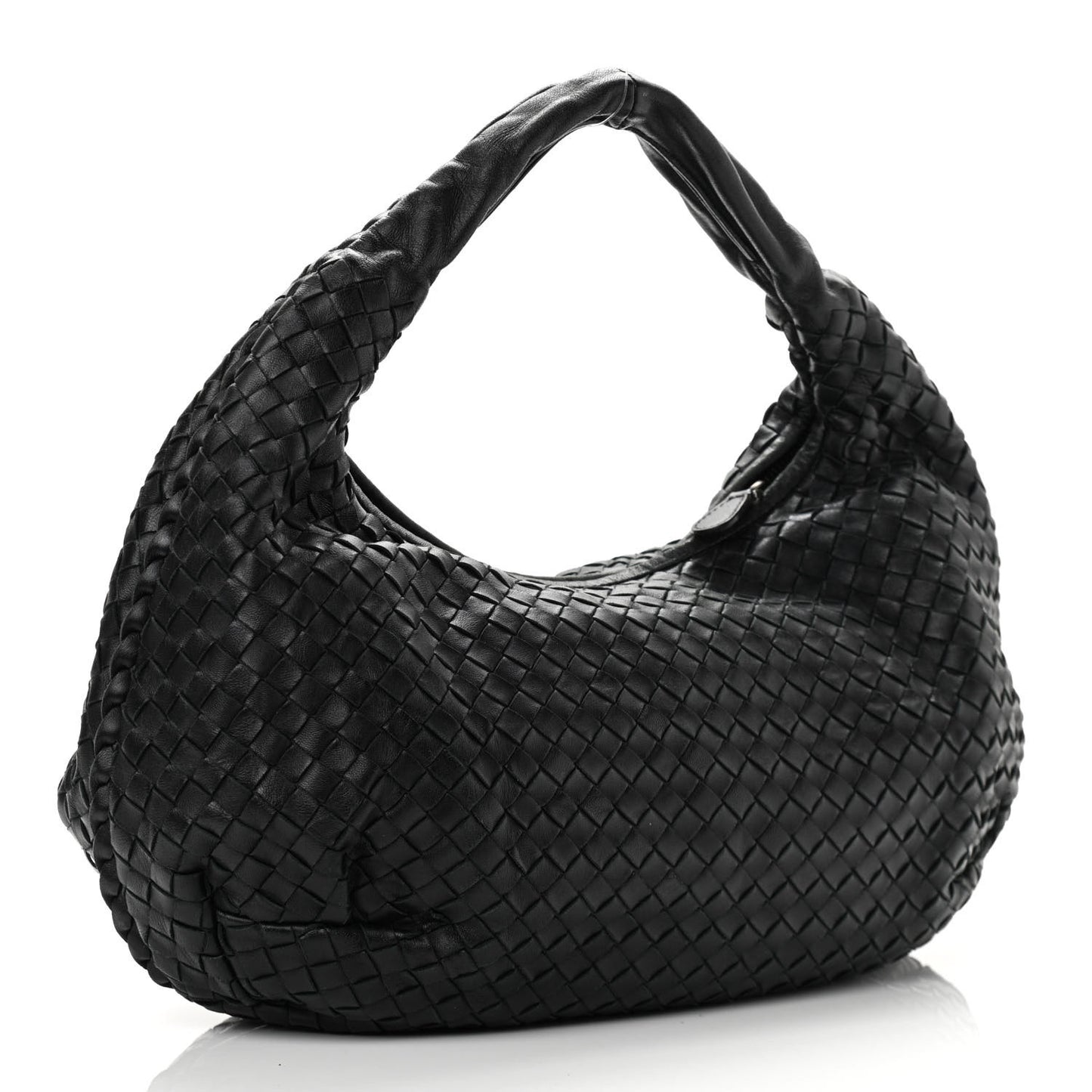 Nappa Intrecciato Medium Veneta Hobo Black