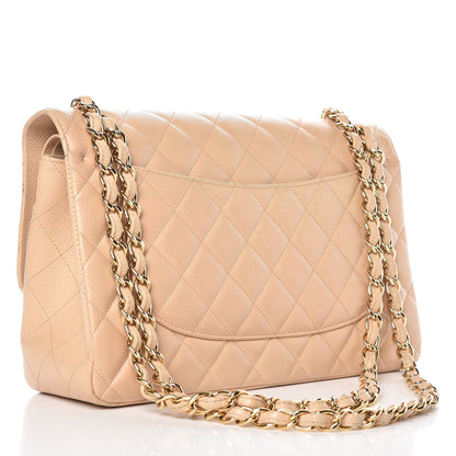 Chanel Caviar Quilted Jumbo Double Flap Beige Clair 4 of 10