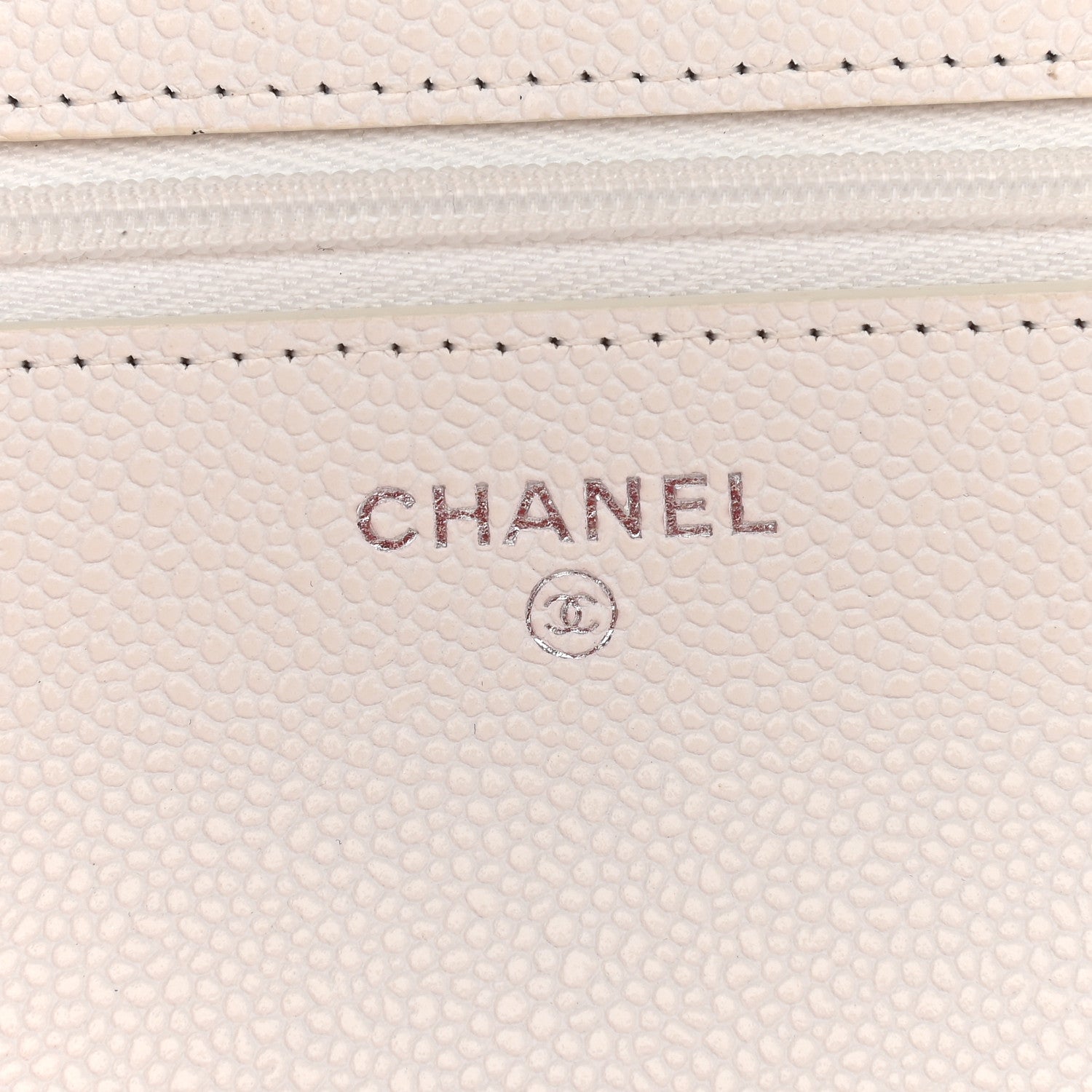 Chanel Caviar Quilted Wallet On Chain WOC White 5 of 10
