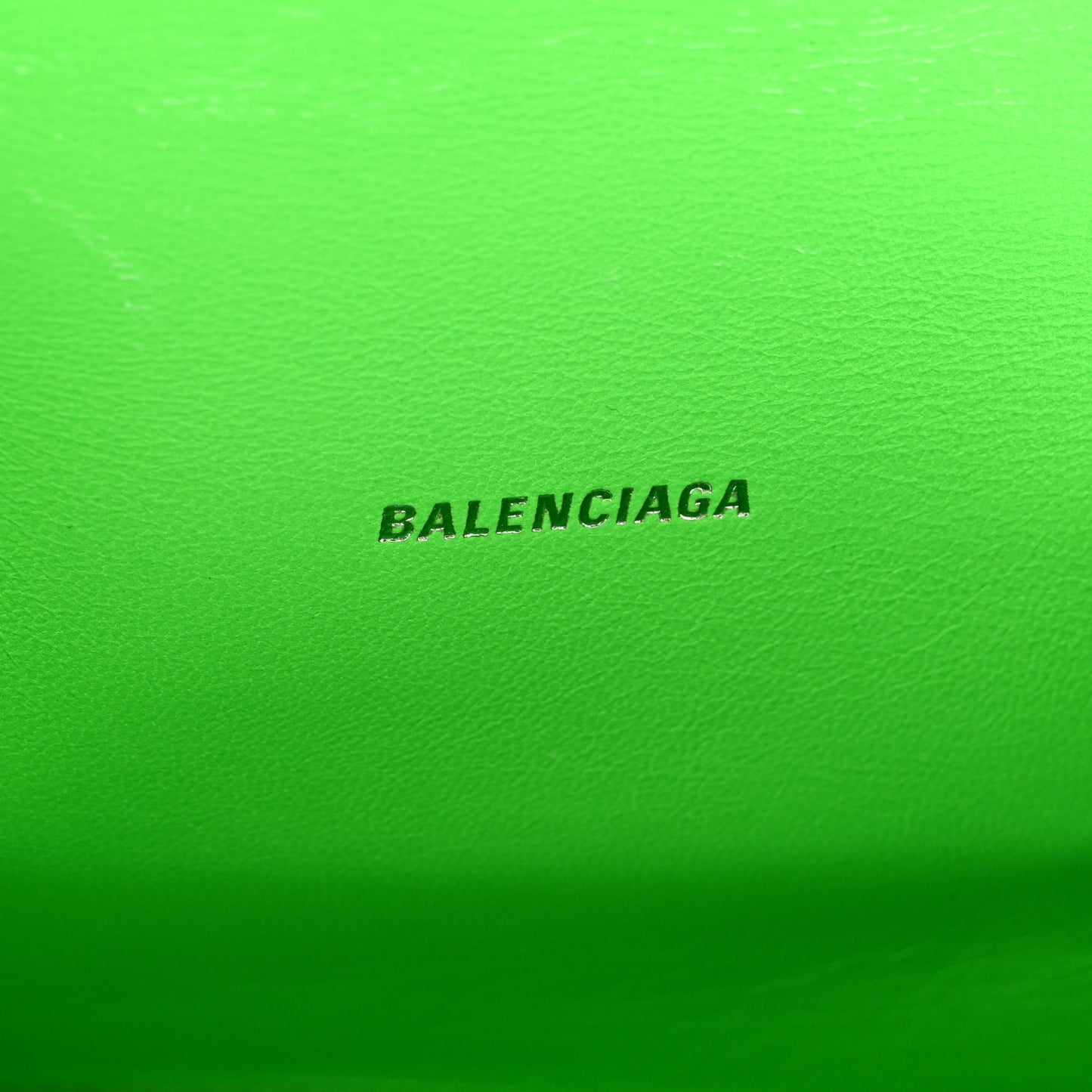 Shiny Calfskin Strass Crocodile Embossed Hourglass Top Handle Bag XS Fluo Green