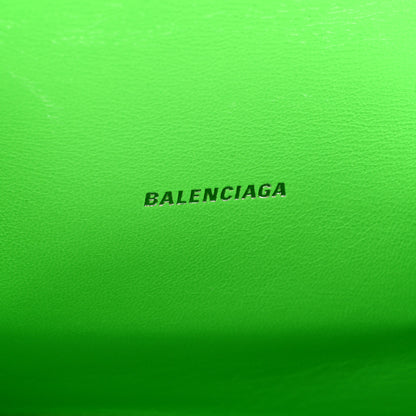 Balenciaga Shiny Calfskin Strass Crocodile Embossed Hourglass Top Handle Bag XS Fluo Green 6 of 10