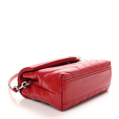 Saint Laurent Calfskin Y Quilted Monogram Toy Loulou Crossbody Bag New Lipstick 4 of 10