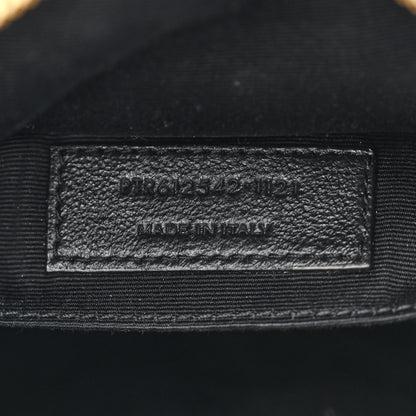 Saint Laurent Canvas Calfskin Monogram Lou Camera Bag Black Grey Cream 7 of 11