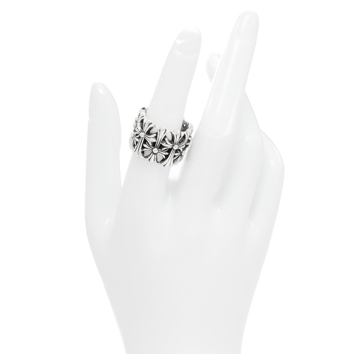 Sterling Silver Cemetery Cross Ring 54 6.75