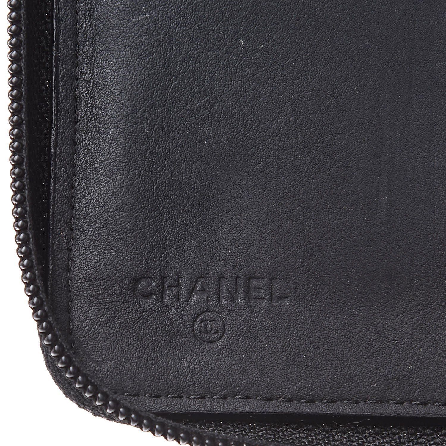 Chanel Calfskin Quilted Large Zip Around Organizer Wallet Black 6 of 14