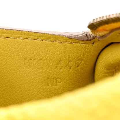 Hermes Taurillon Clemence Mini Lindy 20 Lime 7 of 12