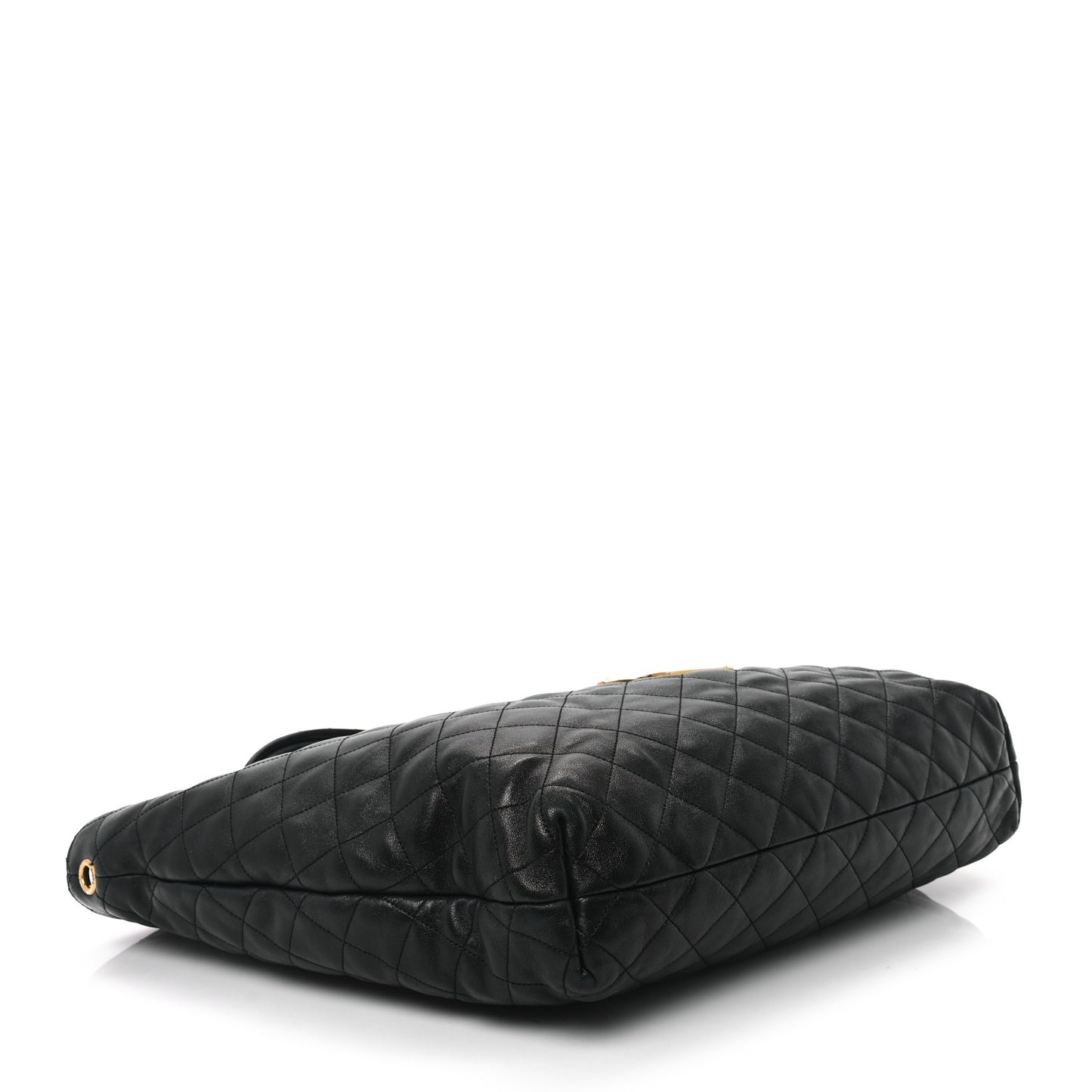 Lambskin Quilted Maxi Icare Shopping Tote Black