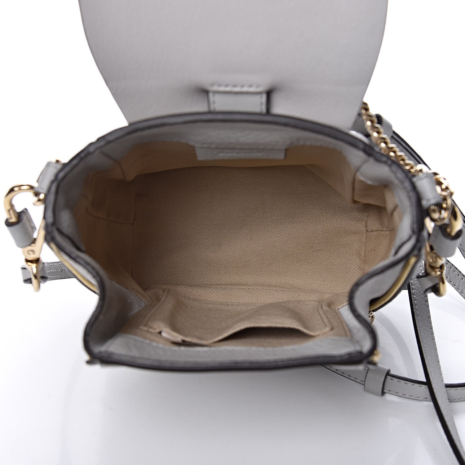 Chloe Suede Calfskin Mini Faye Backpack Airy Grey 6 of 11