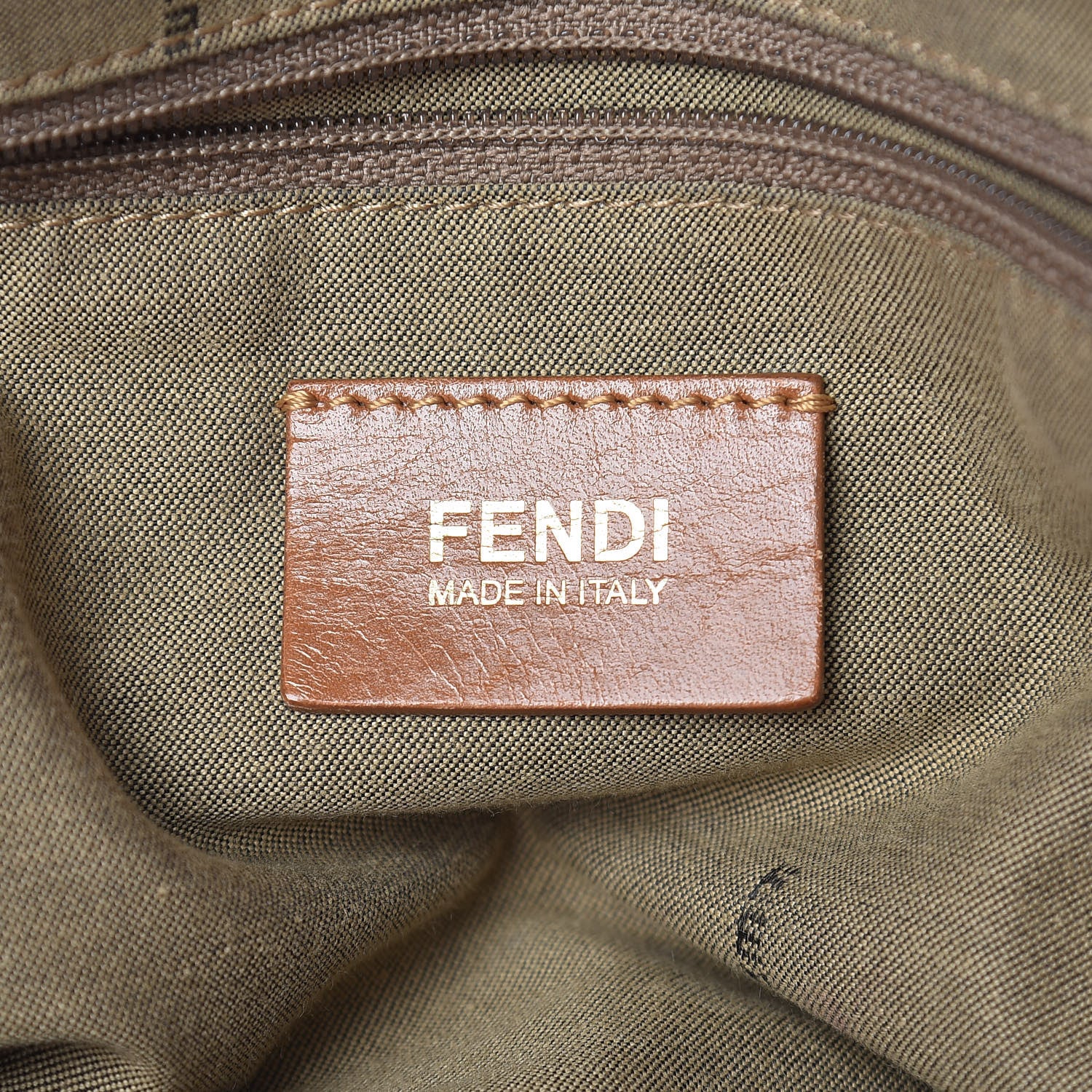 Fendi Crinkled Lambskin Mia Shoulder Flap Camel 6 of 20