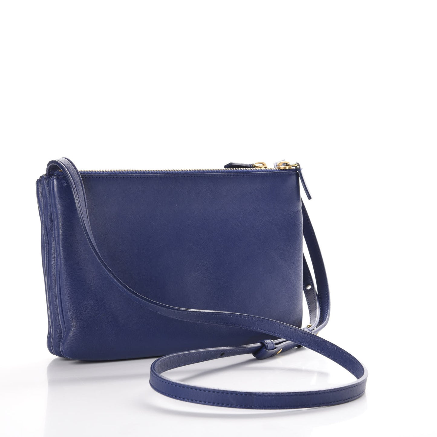 Lambskin Small Trio Crossbody Bag Indigo