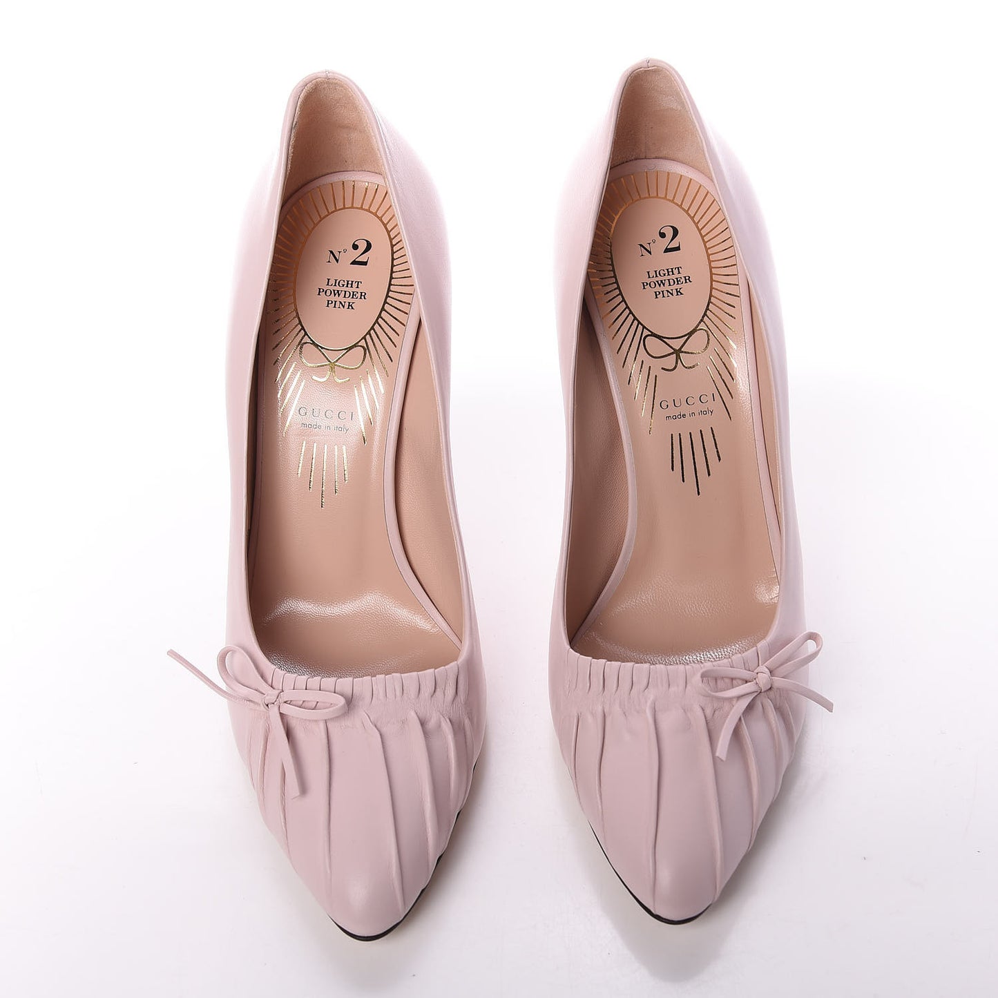 Nappa Bow High Heel Pumps 38.5 Powder Pink