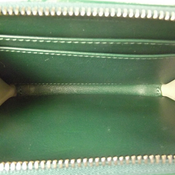 Burberry Patent Check Embossed Zip Wallet Veridian Green 5 of 9