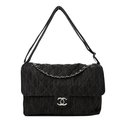 Chanel Denim Quilted Stretch Spirit Messenger Bag 1 of 4