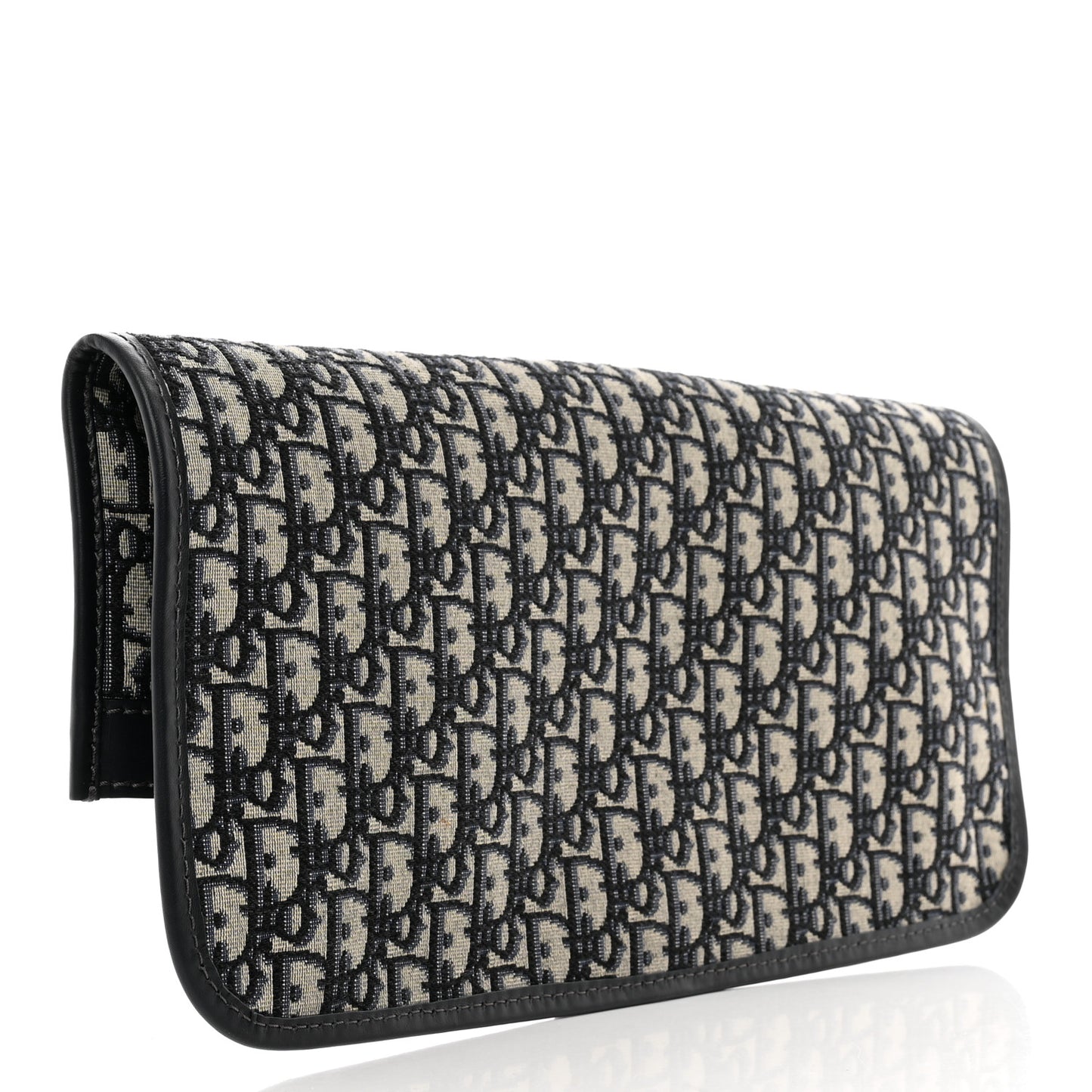 Oblique Fold Over Clutch Blue