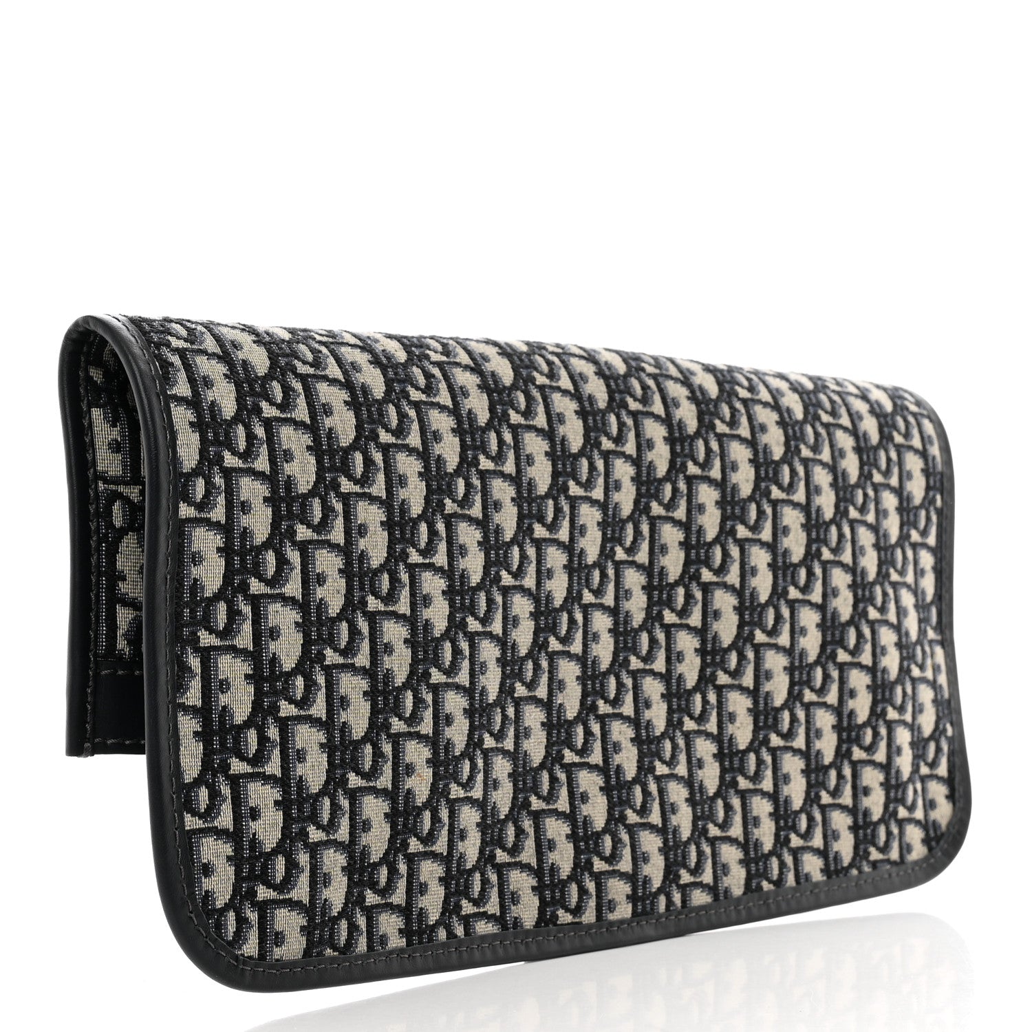 Christian Dior Oblique Fold Over Clutch Blue 3 of 6