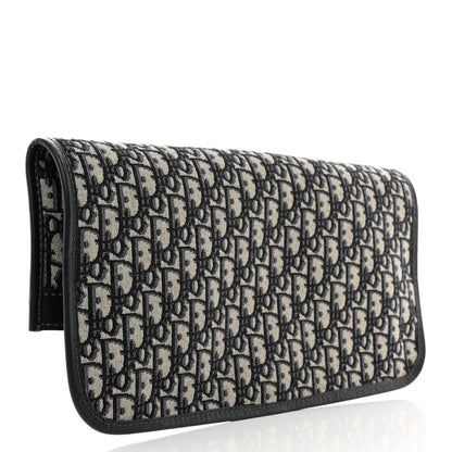Christian Dior Oblique Fold Over Clutch Blue 3 of 6
