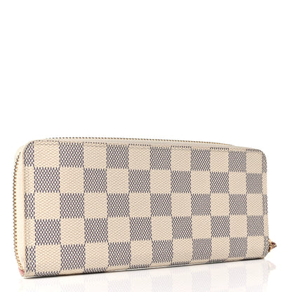Louis Vuitton Damier Azur Clemence Wallet Rose Ballerine 2 of 5