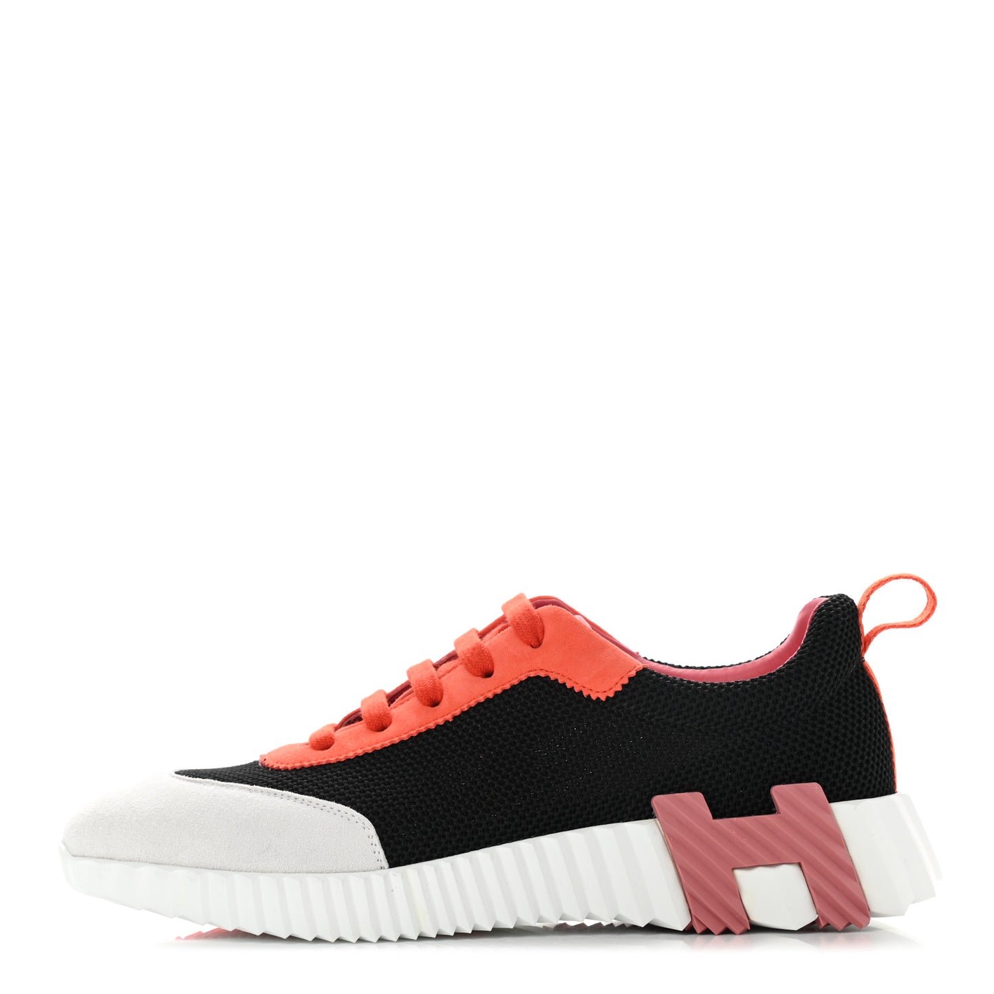 Technical Canvas Suede Goatskin Bouncing Sneakers 39.5 Black Multicolor