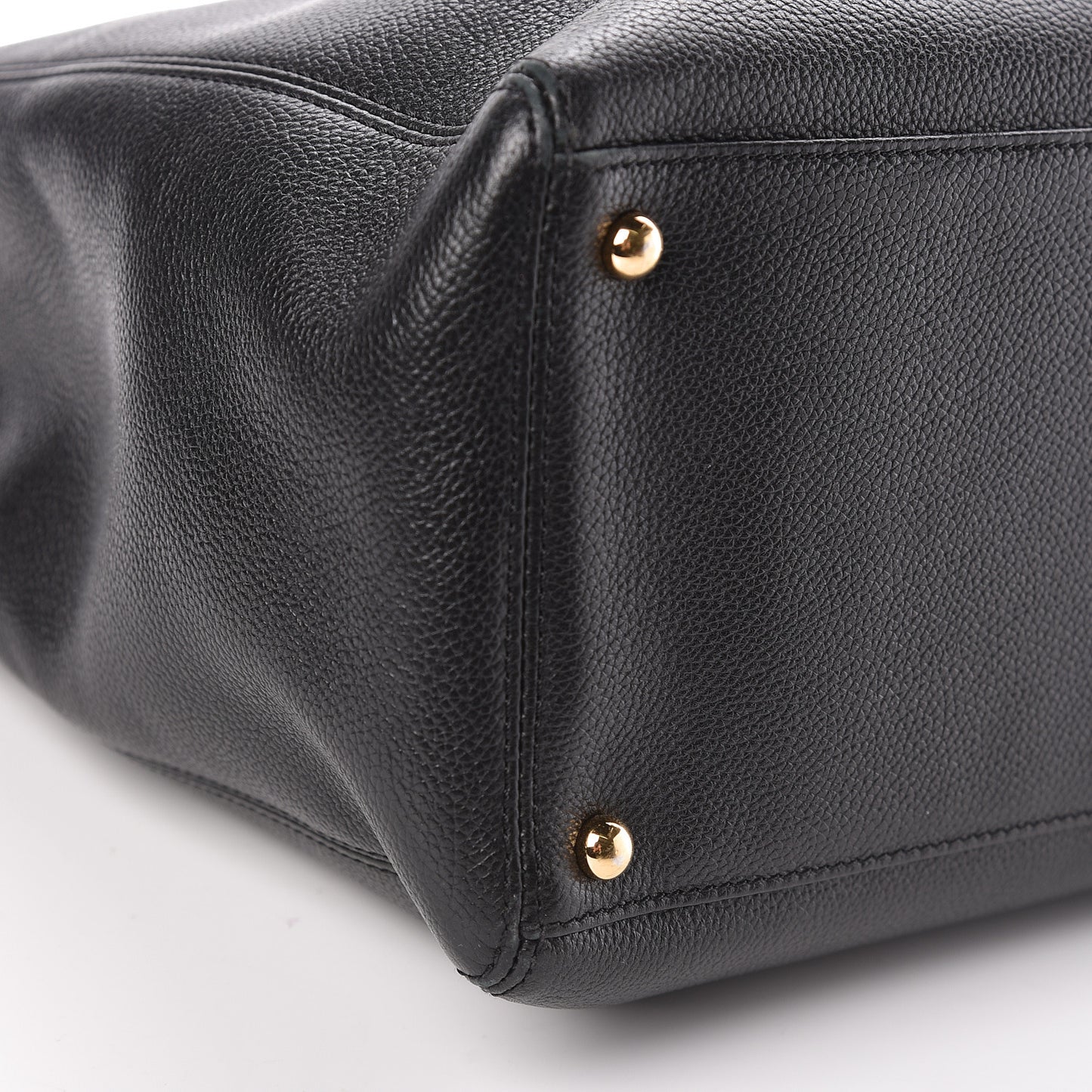 Calfskin Cerf Executive Shopper Tote Black
