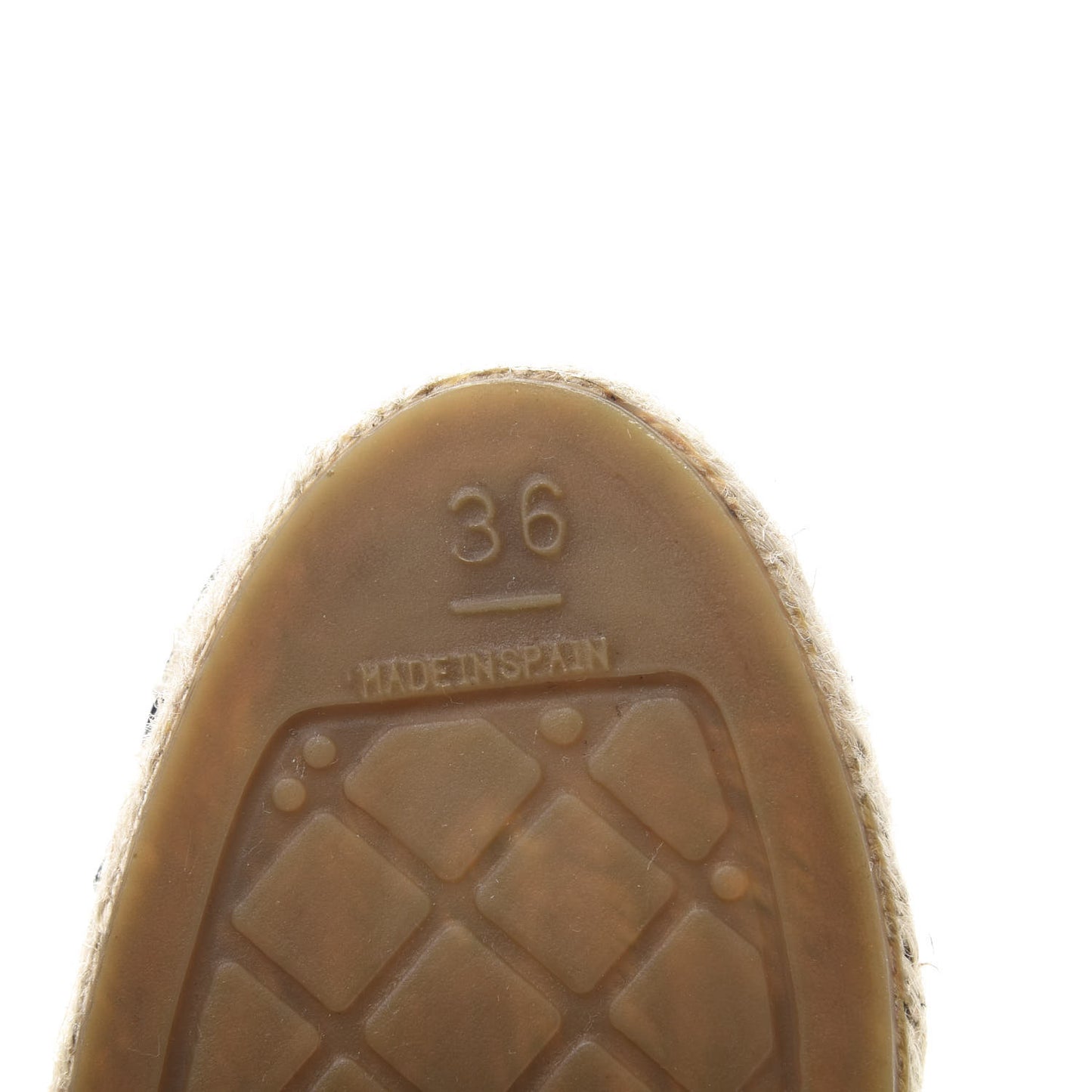 Lambskin CC Espadrilles 36 Beige Black