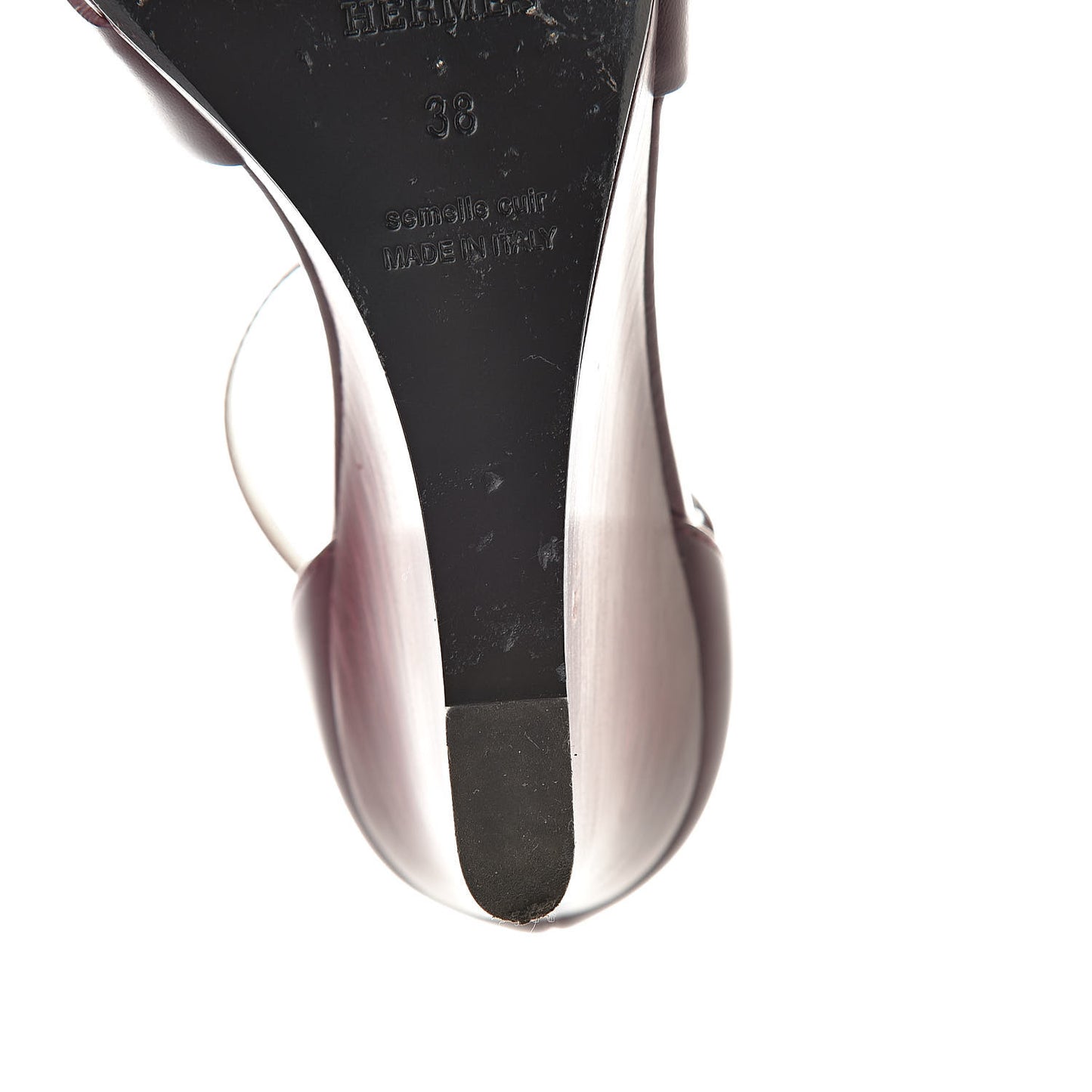 Calfskin Legend Wedge Sandals 38 Cassis