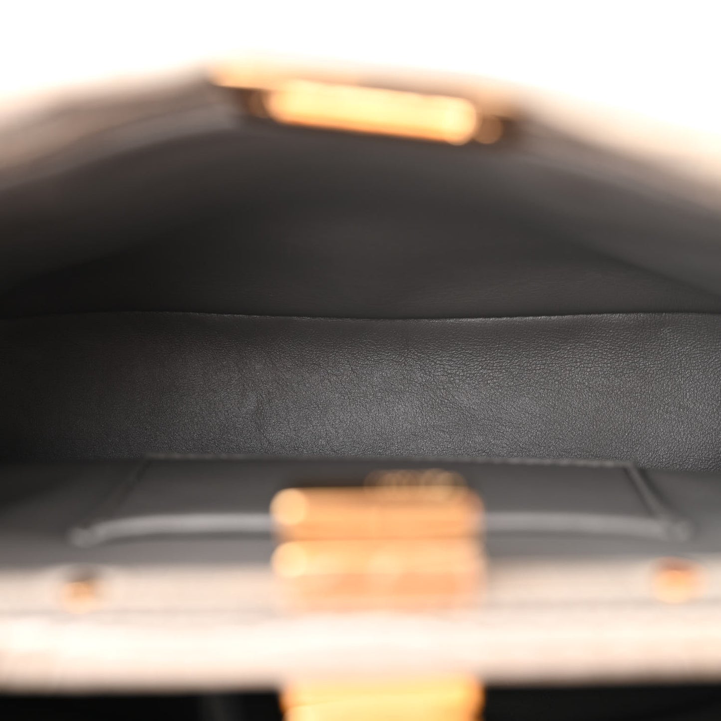 Shiny Crocodile Shiny Nappa Degrade Mini Peekaboo Iconic Satchel Grey