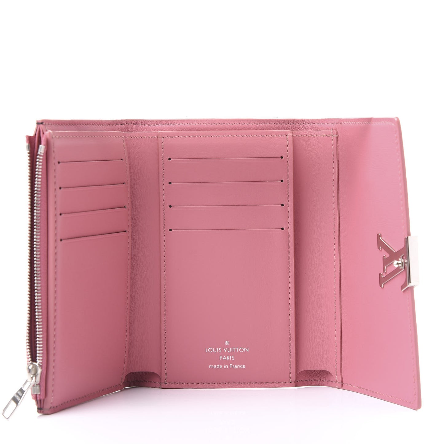 Taurillon Capucines Compact Flower Wallet Black