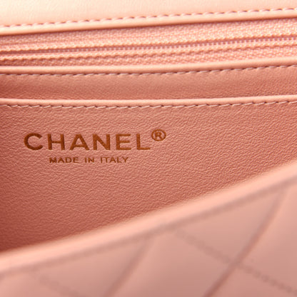 Chanel Lambskin Quilted Mini Rectangular Flap Light Pink 6 of 11
