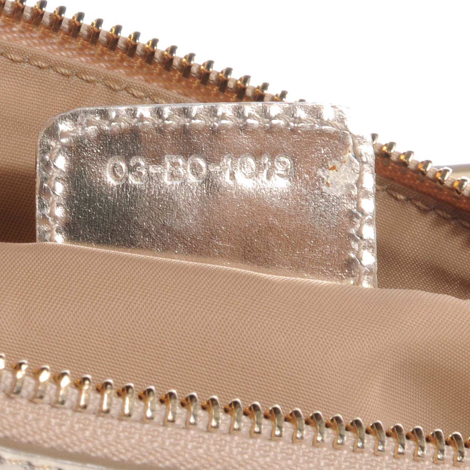 Christian Dior Patent Ultimate Zip Pochette Gold 7 of 8