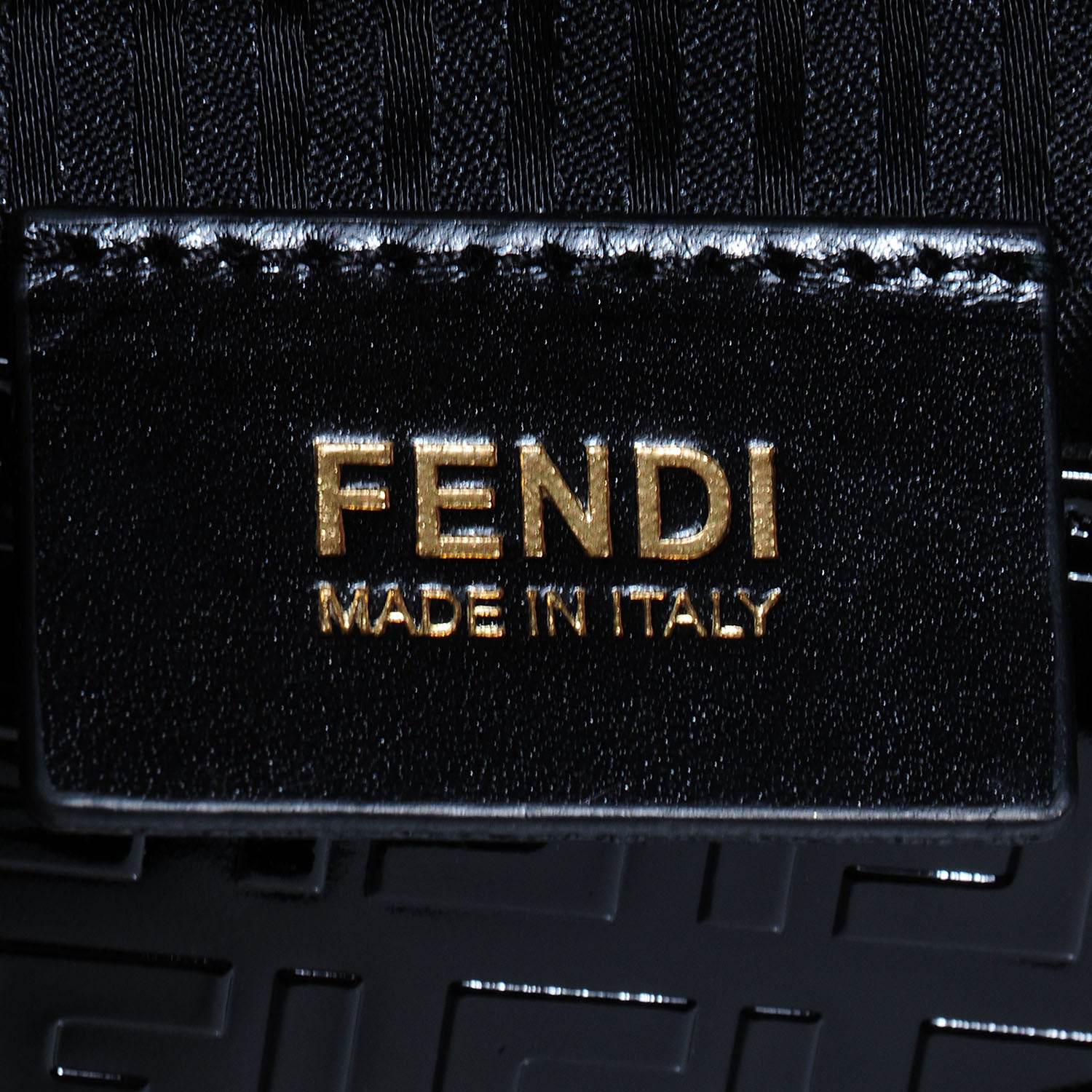 Fendi Patent FF Embossed Forever Mini Mama Baguette Black 10 of 13