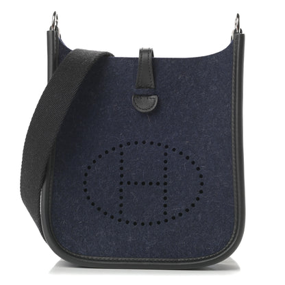 Hermes Swift Sangle Wooly Evelyne TPM Bleu Nuit Black 1 of 11