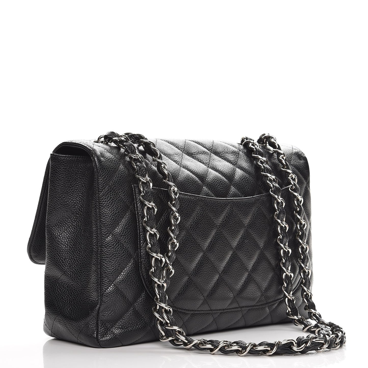 Caviar Quilted Jumbo Single Flap Black