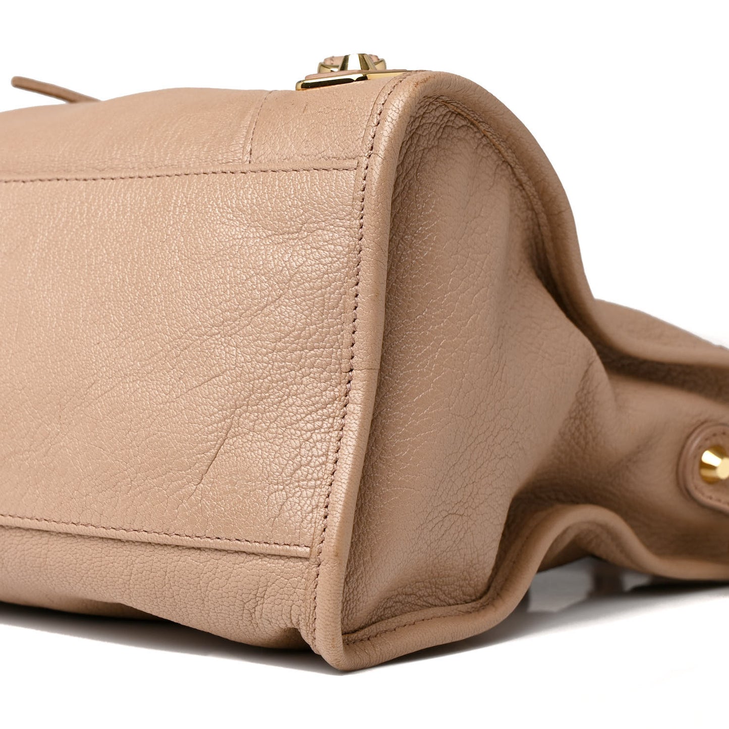 Chevre Gold Metallic Edge Hardware City Rose Des Sables
