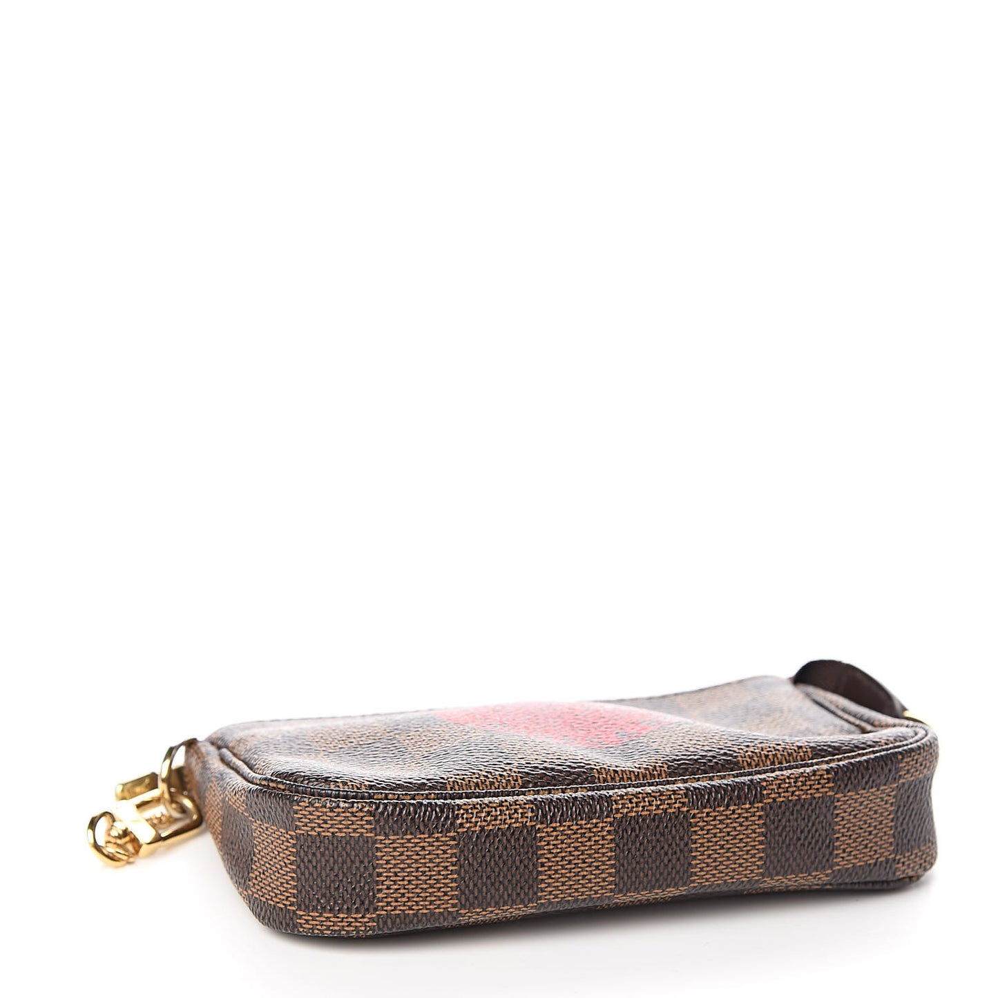 Damier Ebene Complice Trunks and Bags Mini Pochette Accessories Red