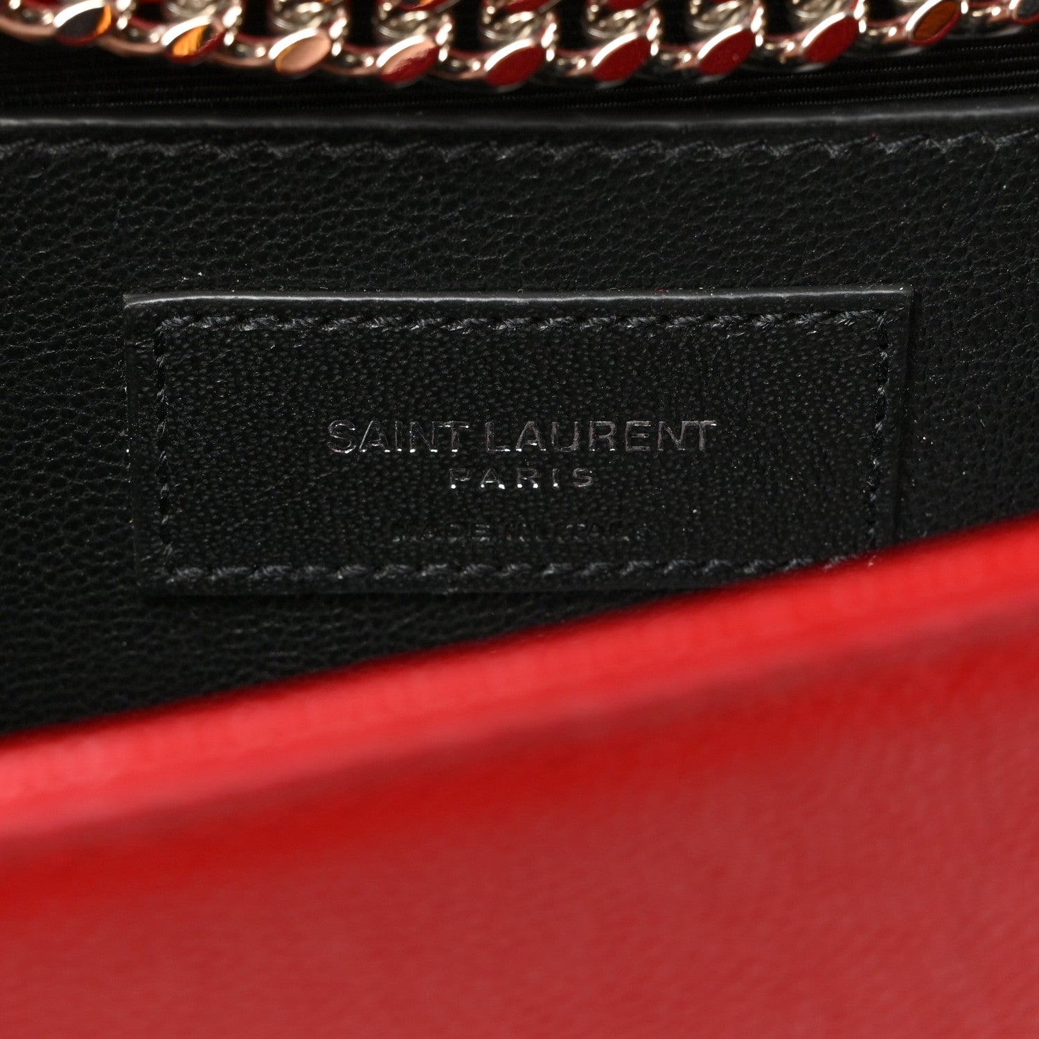 Saint Laurent Grain De Poudre Medium Classic Monogram Kate Tassel Satchel Rouge Eros 7 of 11