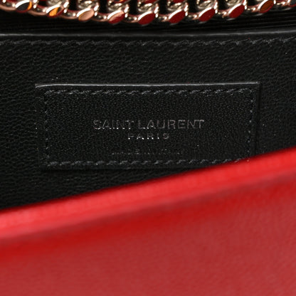 Saint Laurent Grain De Poudre Medium Classic Monogram Kate Tassel Satchel Rouge Eros 7 of 11