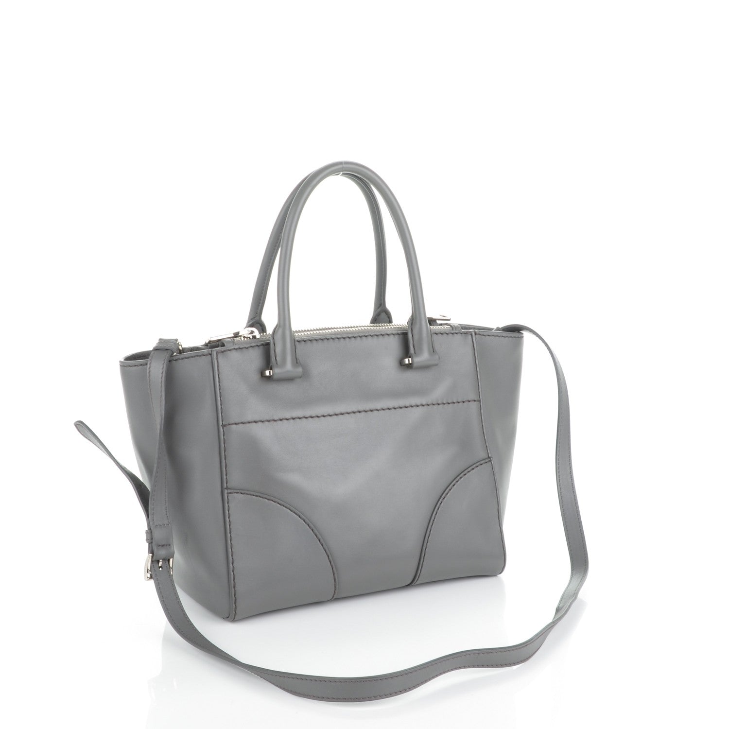 Prada City Calf Medium Twin Pocket Tote Marmo 3 of 8