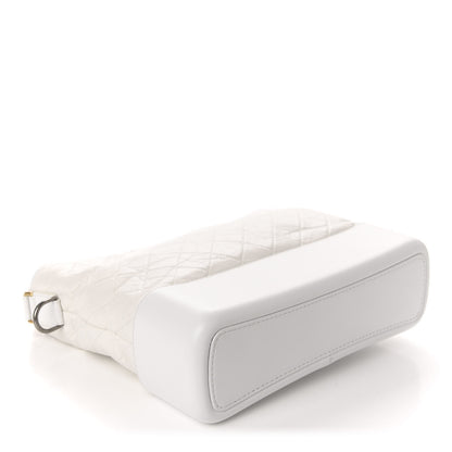 Chanel Aged Calfskin Quilted Large Gabrielle Hobo White 4 of 10