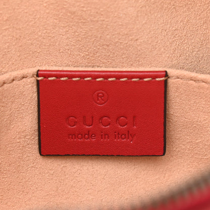 Gucci Calfskin Matelasse GG Marmont Belt Bag 75 30 Hibiscus Red 6 of 9