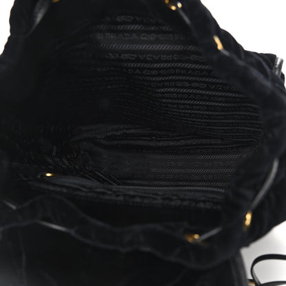 Prada Velluto Velvet Impunture Corsaire Backpack Black 5 of 9