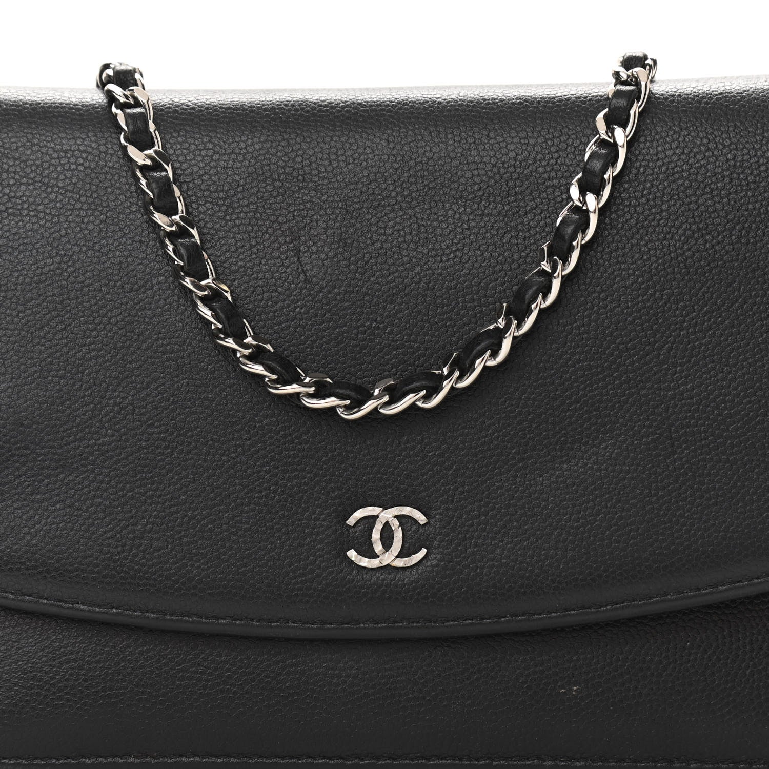Chanel Caviar Sevruga Wallet On Chain WOC Black 9 of 13