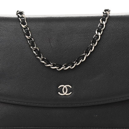 Chanel Caviar Sevruga Wallet On Chain WOC Black 9 of 13